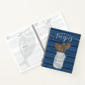 Livre de recettes de la famille Rustic Blue Wood J (Intérieur)