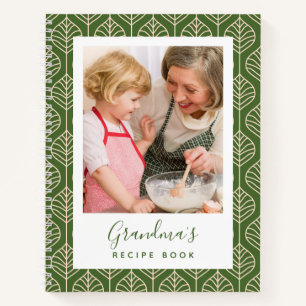 Livre de recettes de la grand-mère photo verte