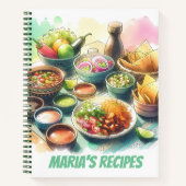 Livre de recettes de l'aquarelle alimentaire mexic (Devant)