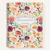 Livre de recettes de mariage floral Paprika Bourgo (Devant)