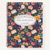 Livre de recettes de mariage floral Paprika Bourgo (Devant)