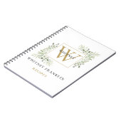 Livre de recettes de monogramme de verdure d'or él (Côté gauche)