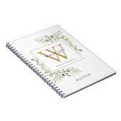 Livre de recettes de monogramme de verdure élégant (Côté Droit)
