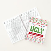 Livre de recettes de Noël avec un pull moche vert (Intérieur)