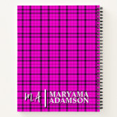 Livre de recettes de nom rose moderne. | Fille Gra (Dos)