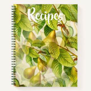 Livre de recettes de poires jaunes