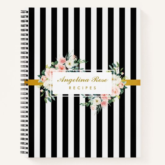 Livre de recettes de roses roses blanches et noire (Devant)