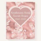 Livre de recettes de saké rose vif personnalisé (Devant)