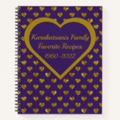 Livre de recettes de saké royal pourpre personnali (Devant)