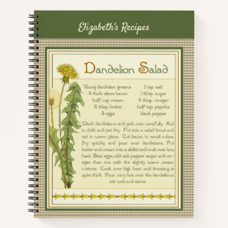 Livre de recettes de salade Dandelion