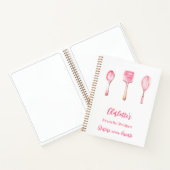 Livre de recettes de script blanc rose (Intérieur)