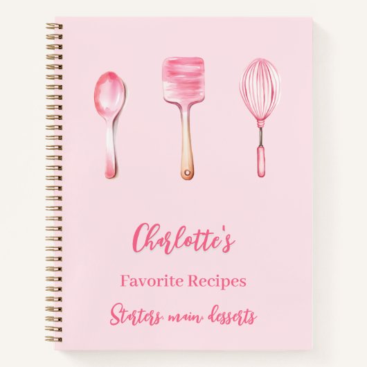 Livre de recettes de script rose (Devant)