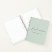 Livre de recettes de script vert Sage (Intérieur)