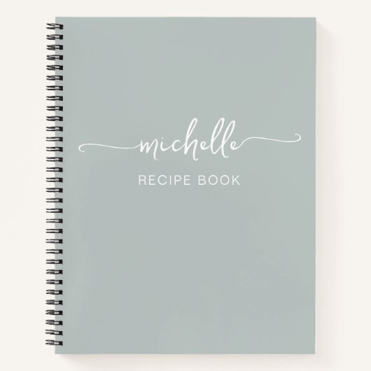 Livre de recettes de signature de nom de monogramm (Devant)