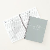 Livre de recettes de signature de nom de monogramm (Intérieur)