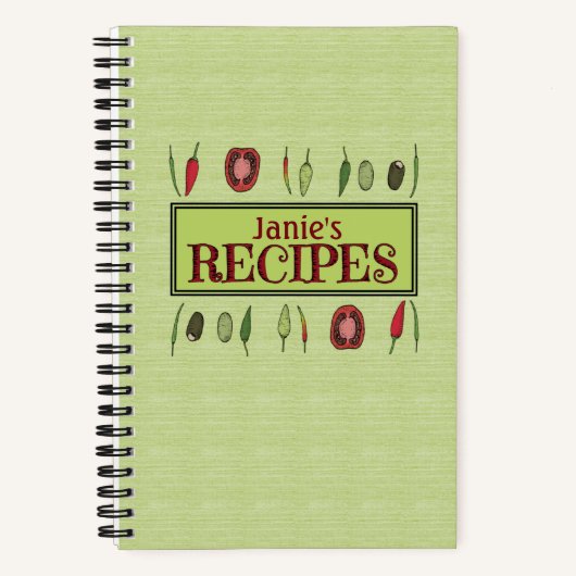 Livre de recettes de spirales personnalisables de  (Recto)