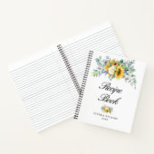 livre de recettes de tournesol d'aquarelle eucalyp (Intérieur)