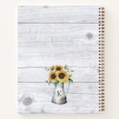 Livre de recettes de tournesol de Monogramme rusti (Dos)