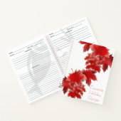 Livre de recettes de vacances Feuilles rouges neig (Intérieur)
