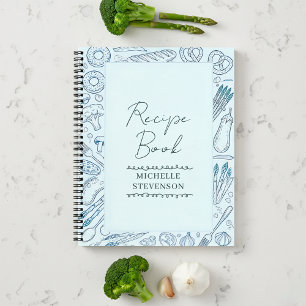 Livre de recettes doodle de nourriture esquissée m