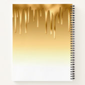 Livre de recettes élégant avec feuille d'or qui co (Dos)