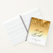 Livre de recettes élégant avec feuille d'or qui co (Intérieur)