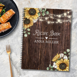 Livre de recettes en bois de eucalyptus au tournes