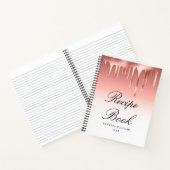 Livre de recettes en écriture moderne or rose (Intérieur)
