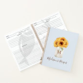 Livre de recettes en pot Mason Tournesol Monogramm (Intérieur)