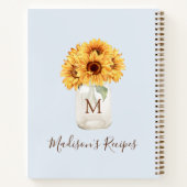 Livre de recettes en pot Mason Tournesol Monogramm (Dos)