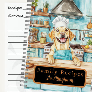Livre de recettes en spirale Chef Retriever Labrad