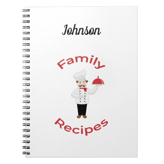 Livre de recettes familiales personnalisable Notes (Devant)