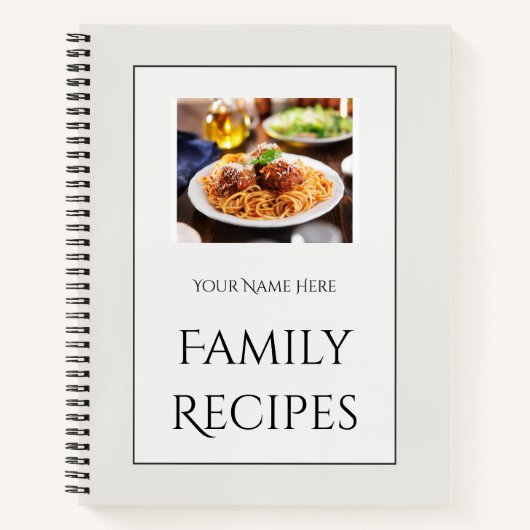 Livre de recettes familiales pour chaque cuisine (Devant)