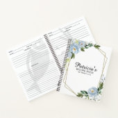 Livre de recettes Fête des mariées bleu Dusty (Intérieur)