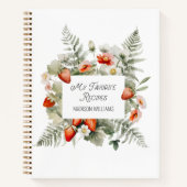 Livre de recettes Feuilles de fraises rouges vert (Devant)