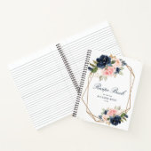 Livre de recettes Floral Navy & blush (Intérieur)