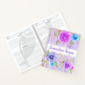 Livre de recettes floral rustique aquarelle plum b (Intérieur)