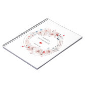 Livre de recettes florales rose Rose (Côté gauche)