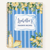 Livre de recettes Fruits de citron jaune et Bleues (Devant)