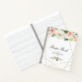 Livre de recettes géométrique or & blush (Intérieur)