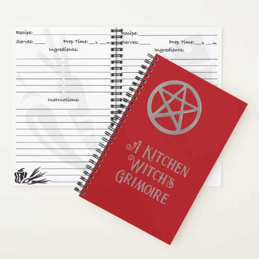 Livre de recettes Grimoire Blank de la sorcière de (À l'intérieur)