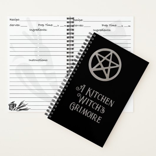 Livre de recettes Grimoire Blank de la sorcière de (À l'intérieur)