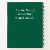 Livre de recettes italiennes personnalisable (Dos)