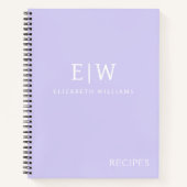 Livre de recettes Lavande violet de la fille Monog (Devant)