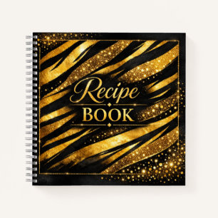 Livre de recettes luxueux moderne élégant Black Go