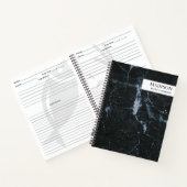 Livre de recettes minimaliste en marbre noir moder (Intérieur)