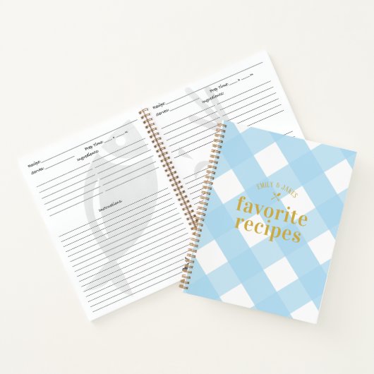 Livre de recettes Moderne tendance en bleu En vich (Intérieur)