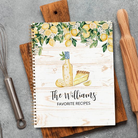 Livre de recettes Monogram Yellow Lemon Tree White