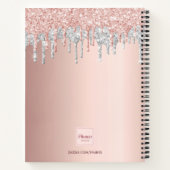 Livre de recettes monogramme parties scintillant r (Dos)