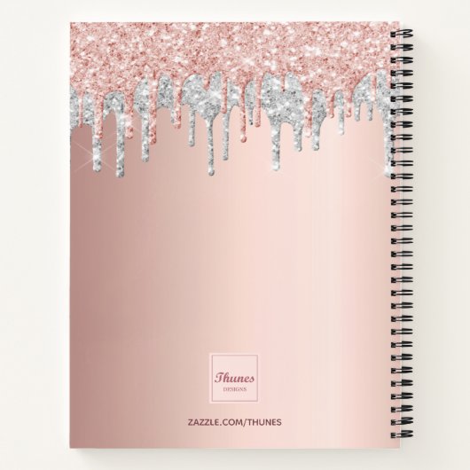 Livre de recettes monogramme parties scintillant r (Dos)